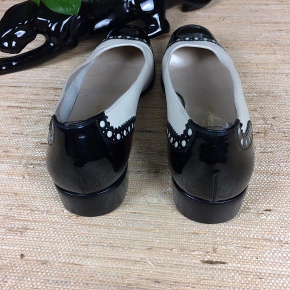 Salvatore Ferragamo Black/White Spectator Loafer - Picture 5 of 5